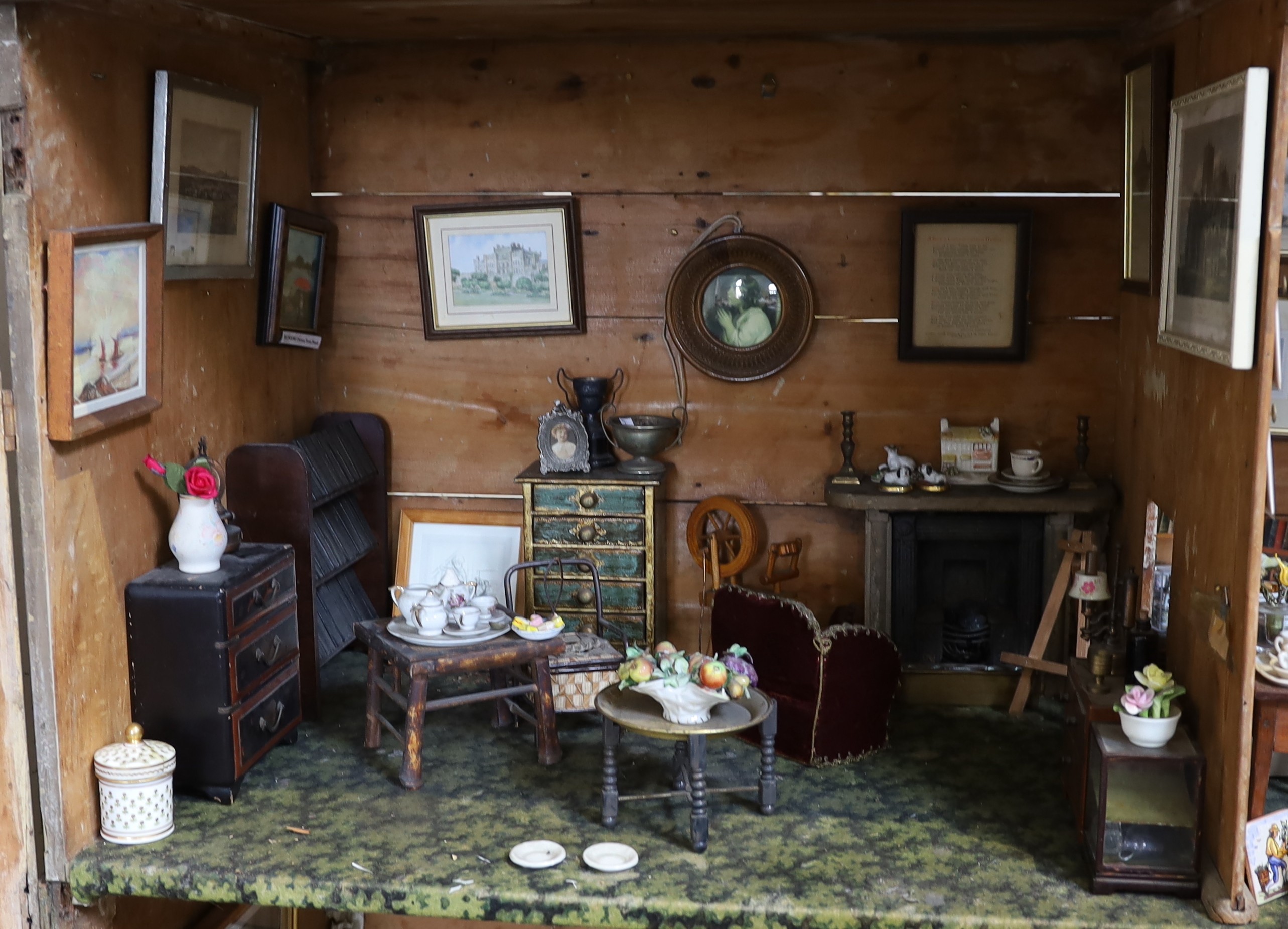 A very large English dolls’ house, circa 1840-1850, 150cm high